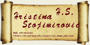 Hristina Stojimirović vizit kartica